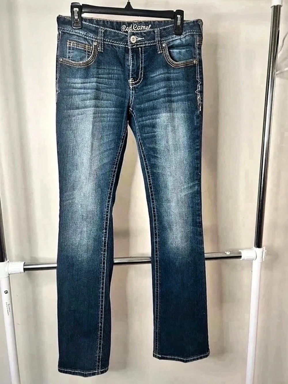 Red Camel Premium Denim Straight Leg Jeans Blue Waist 11